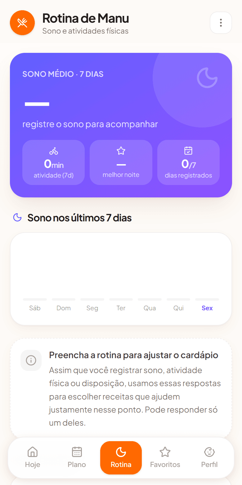Rotina da criança