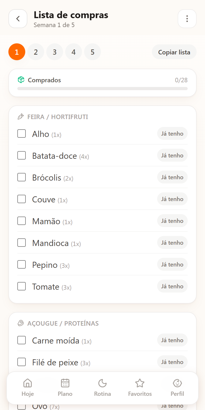 Lista de compras automática