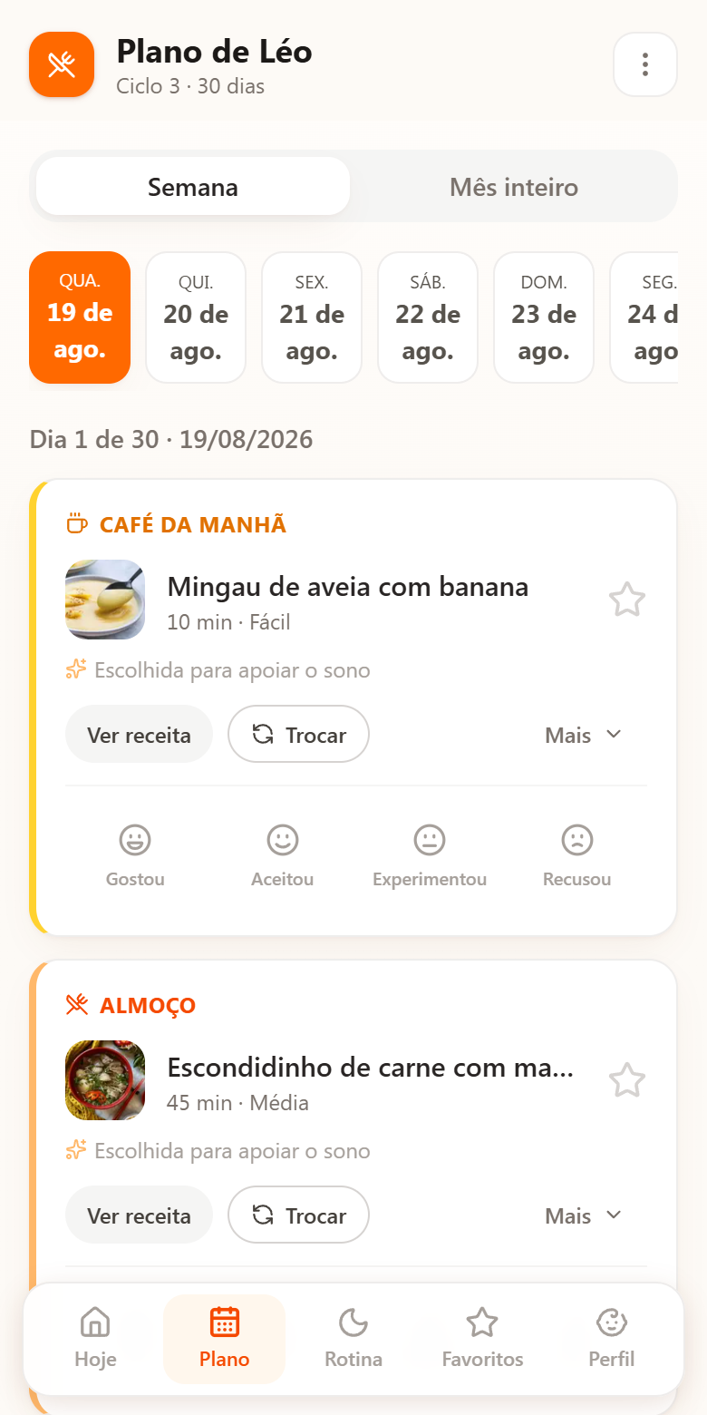 Calendário do mês